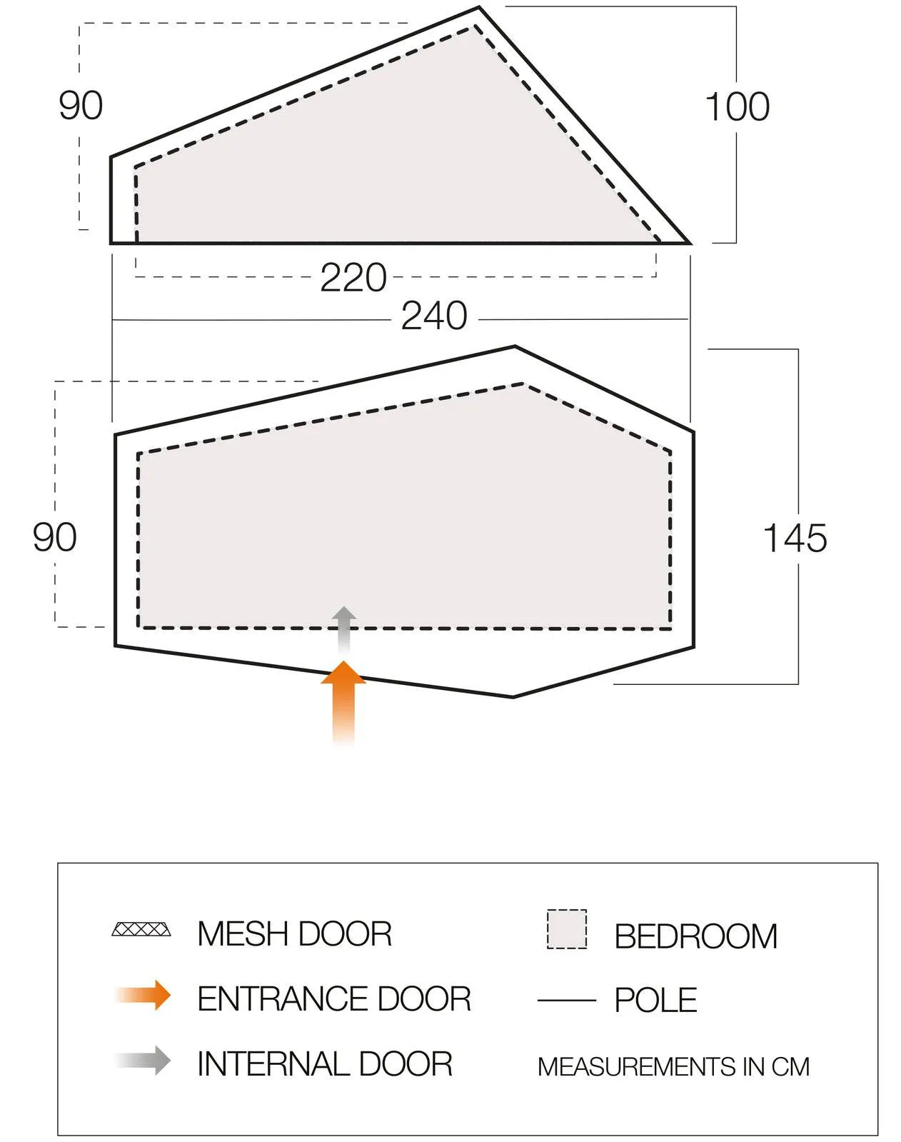 1 Person Tent - Hydrogen Air Tent - 0.60kg by F10