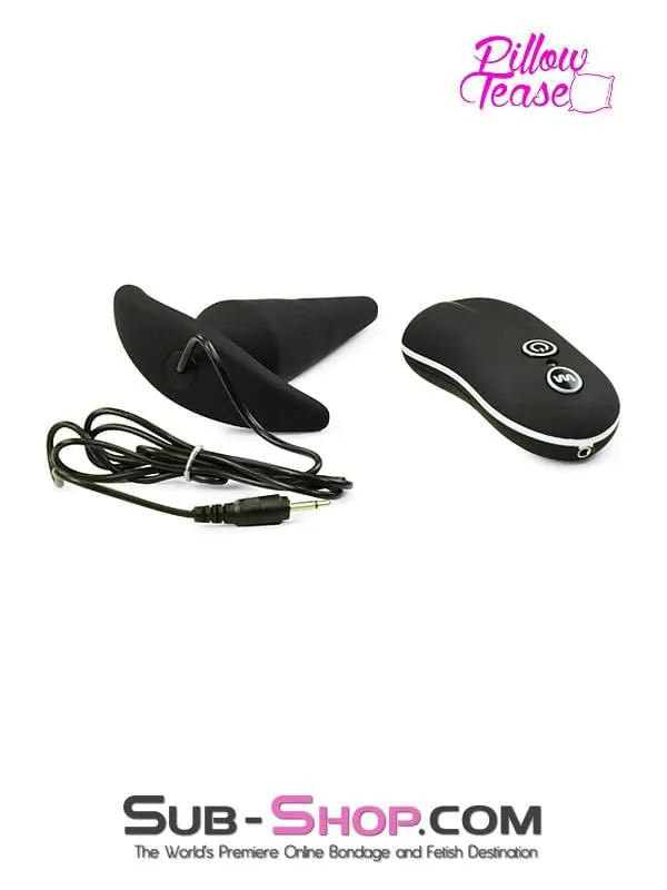 Compact Size Black Silicone Vibrating Rocket Butt Plug, Model 1482M - Ideal for Anal Stimulation