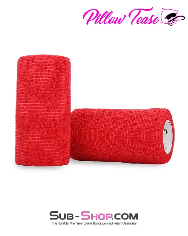 5746A-PAWS      Wrap-Sure Self Adhesive Bondage Pet Paws Wrap, Red