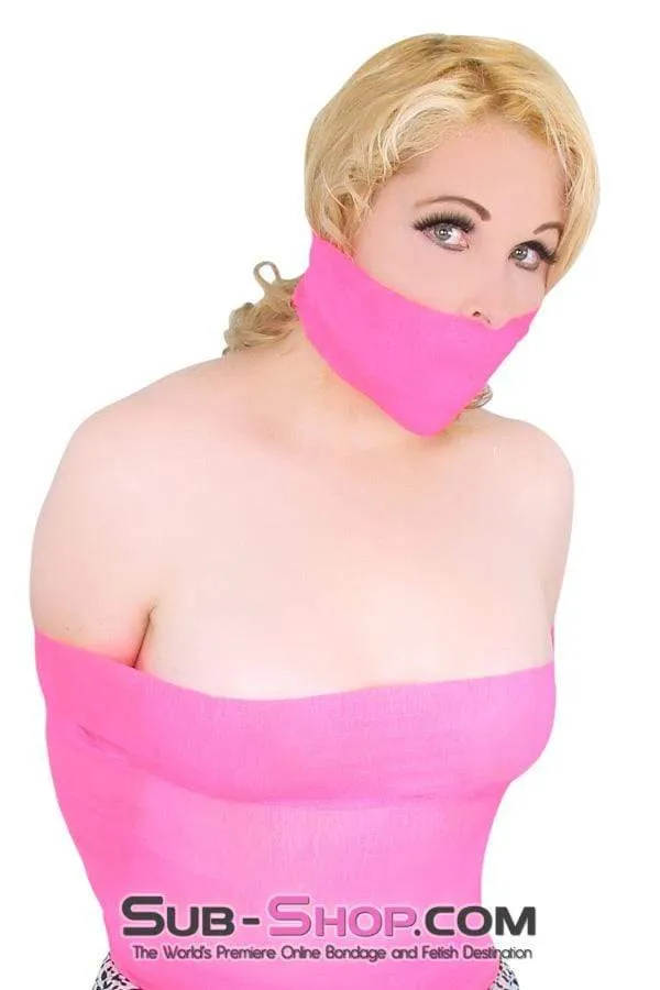 5748A-SIS      Pretty Sissy Pink Wrap-Sure Self Adhesive Bondage and Sissy Training Gag Wrap