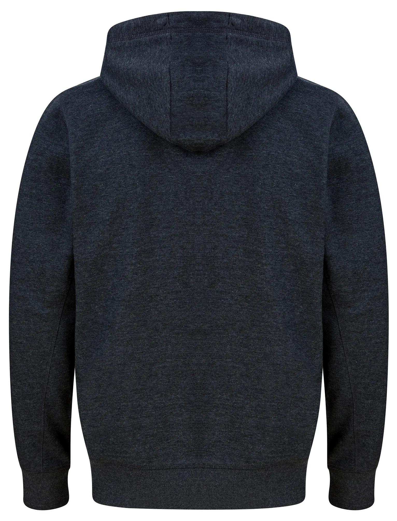 Abatt Motif Brushback Fleece Pullover Hoodie in Black Marl - Tokyo Laundry