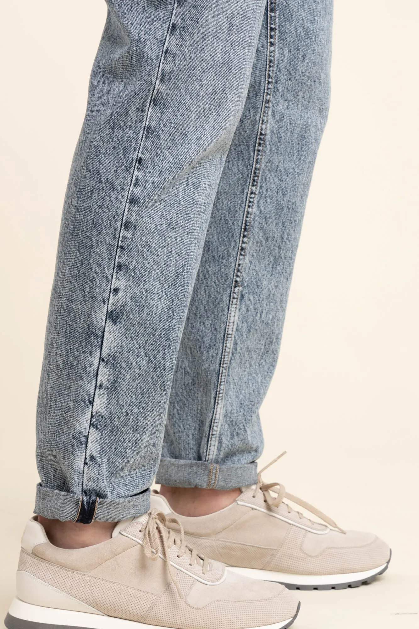 Acid Wash Traditional Five-Pocket Pants