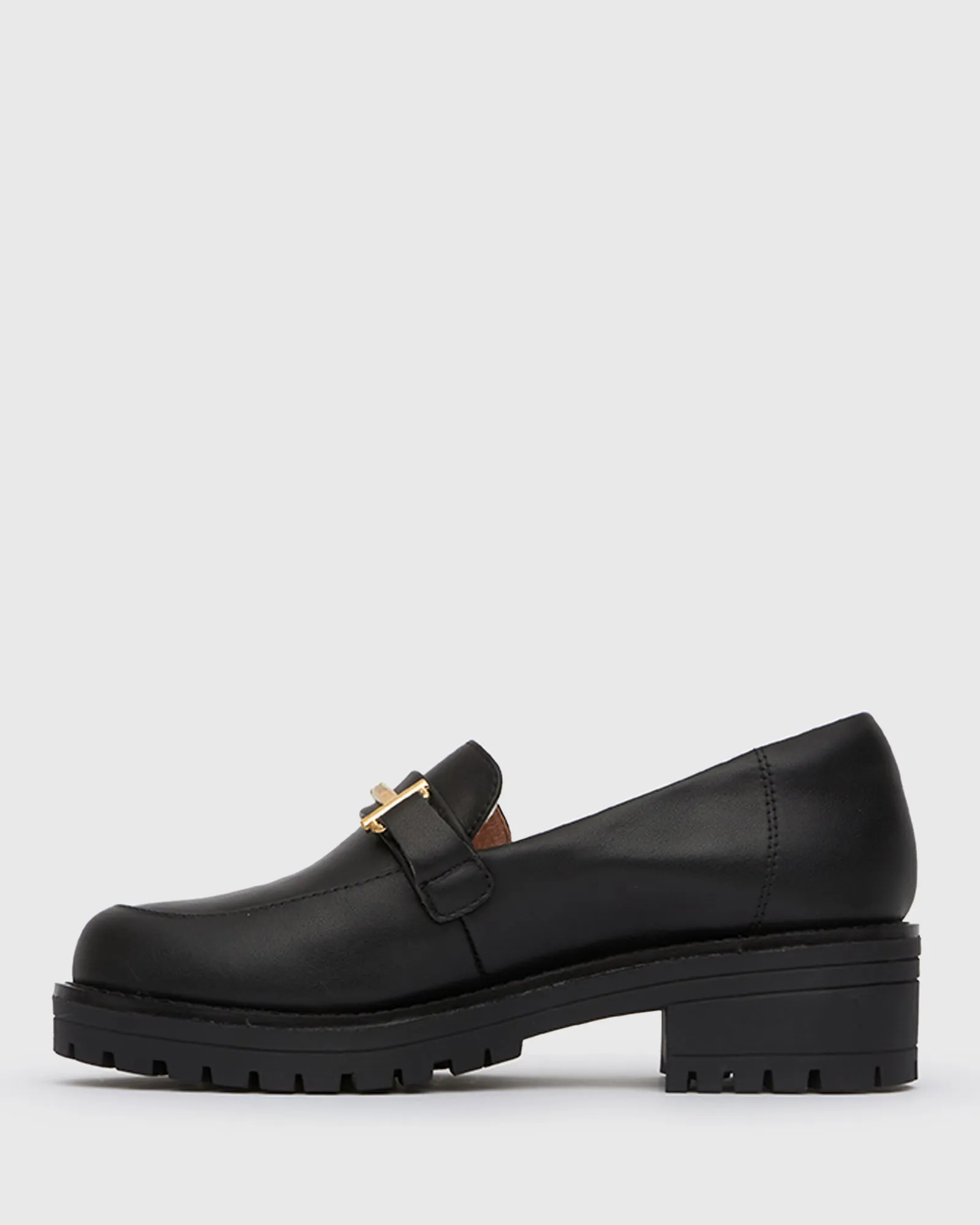 AGATHA Leather Heeled Loafers