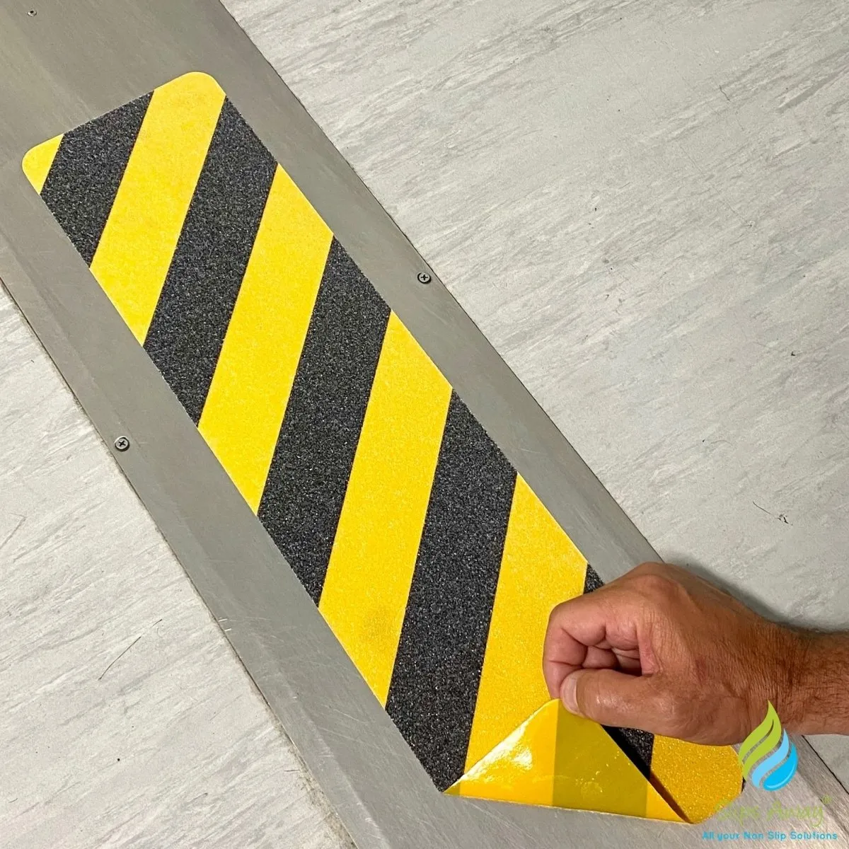 Anti Slip Hazard Warning Tape Pre Cut Sheets 24″x6″ - 10x Pack