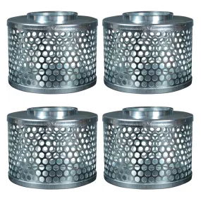 Apache 70001500 Rust-Resistant Plated Steel Suction Strainer, Silver (4 Pack)