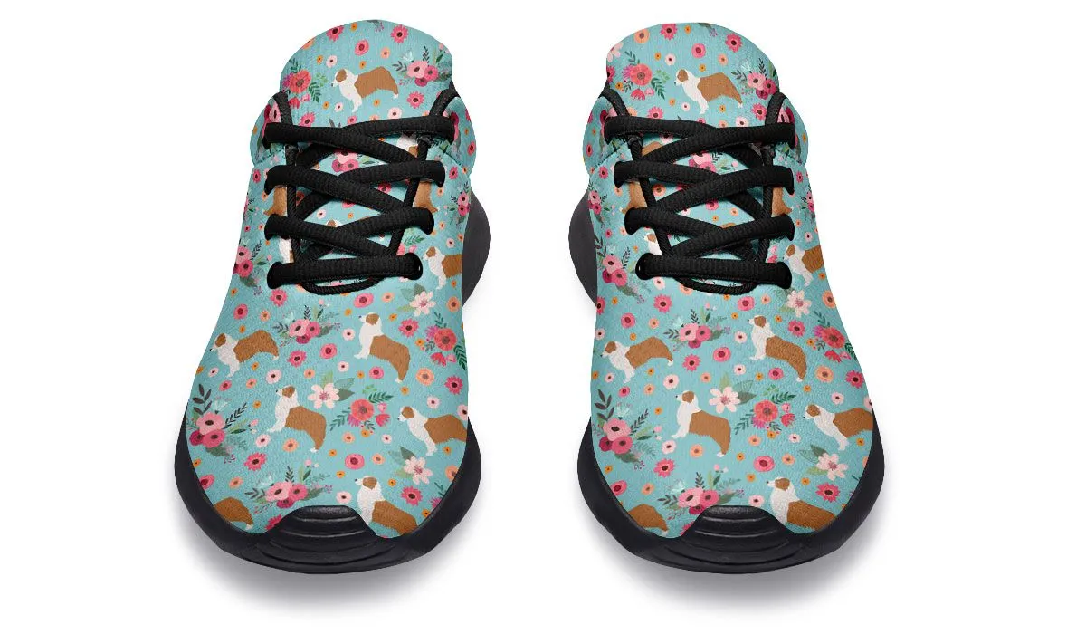 Australian Shepherd Flower Sneakers