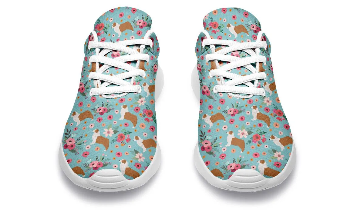 Australian Shepherd Flower Sneakers