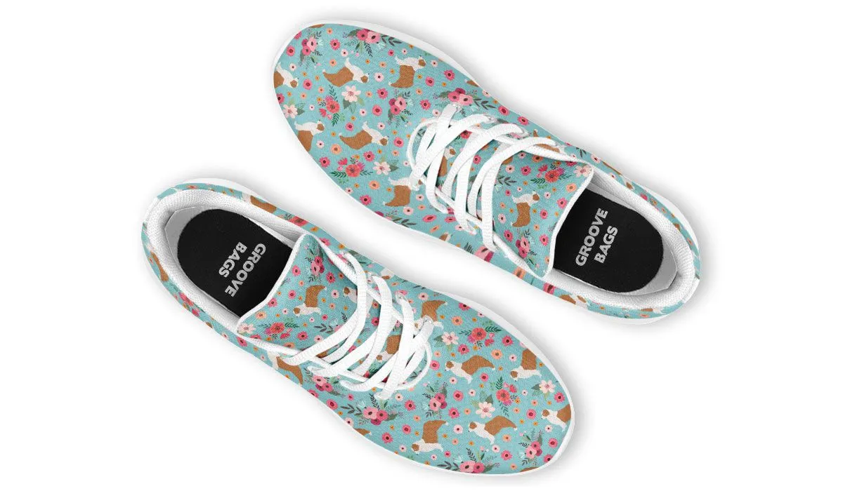 Australian Shepherd Flower Sneakers