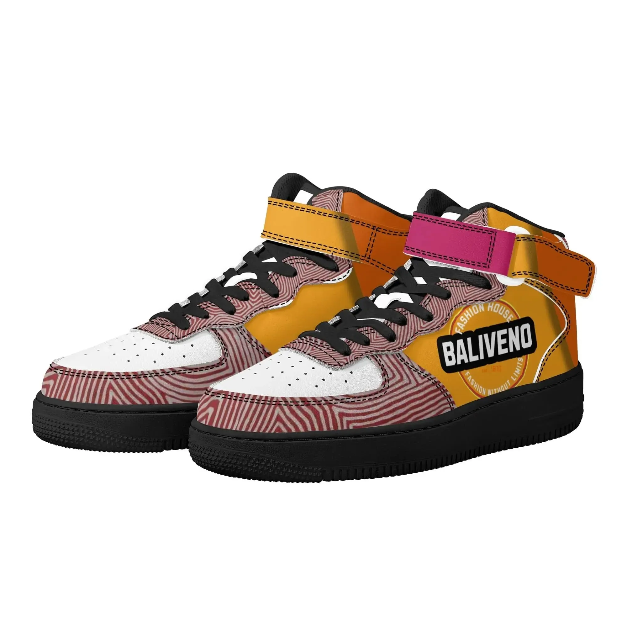 Baliveno Mens High Top Leather Sneakers limited Edition