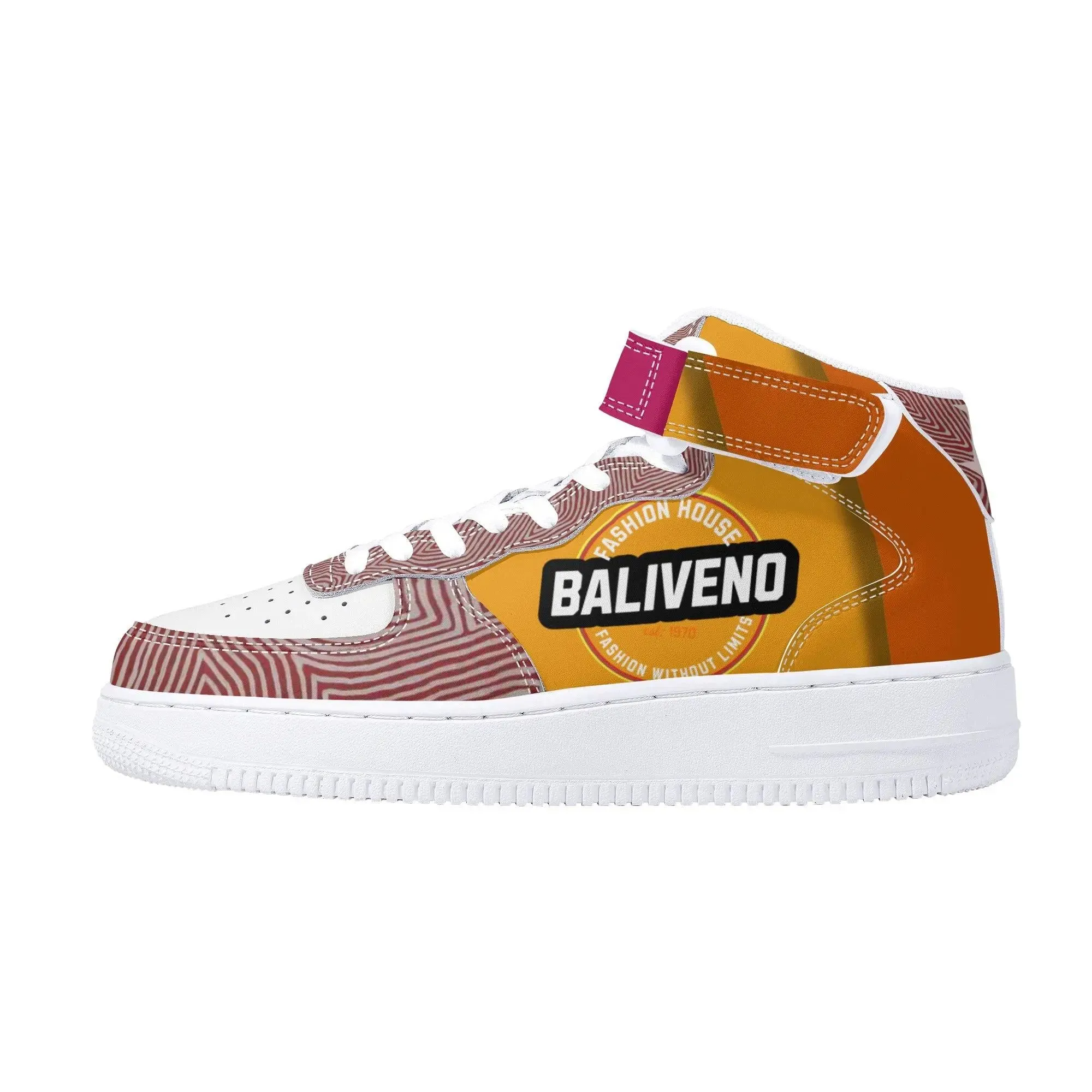 Baliveno Mens High Top Leather Sneakers limited Edition