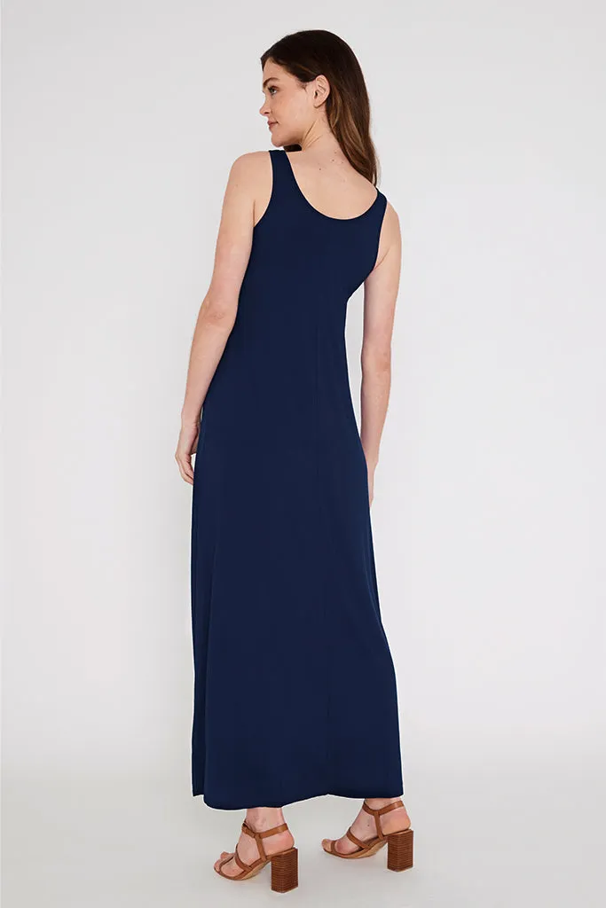 Bamboo Maxi Dress - Navy