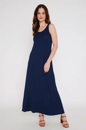 Bamboo Maxi Dress - Navy