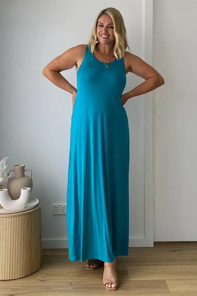 Bamboo Maxi Dress - Teal