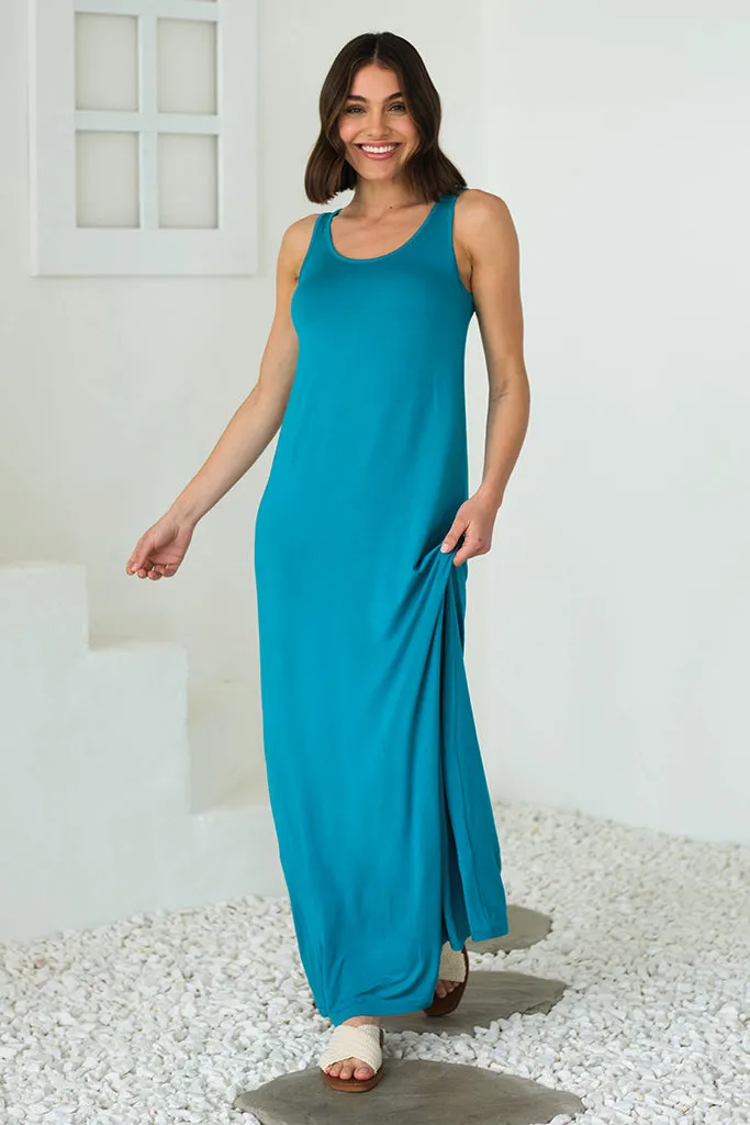 Bamboo Maxi Dress - Teal