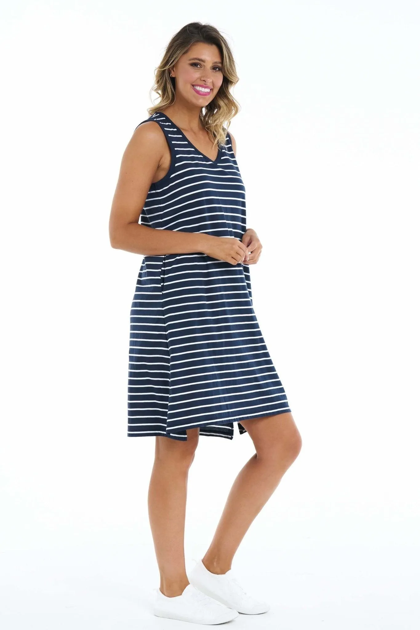 Betty Basics Summer Dress in Nautical Stripe