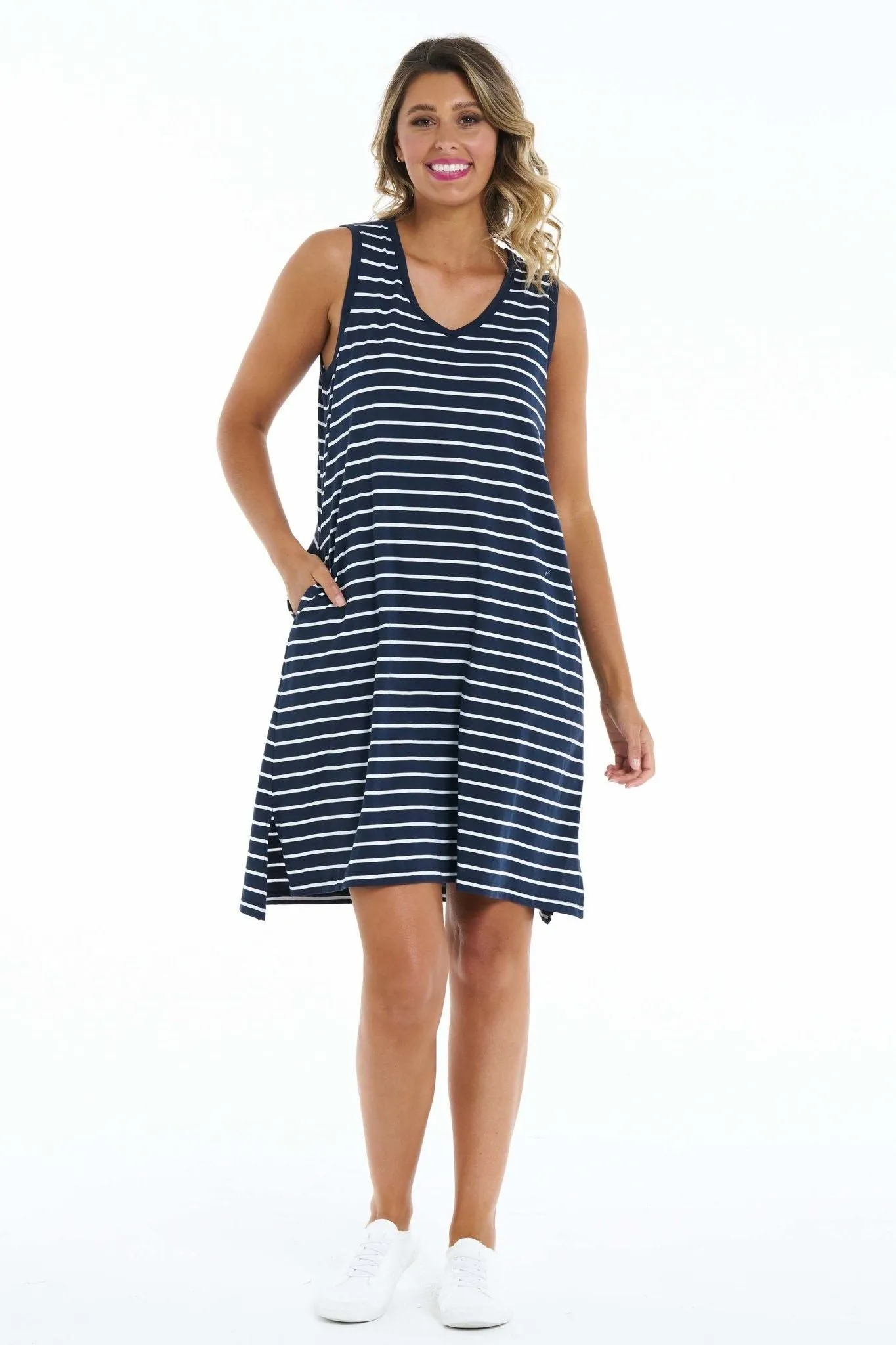 Betty Basics Summer Dress in Nautical Stripe