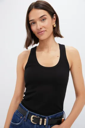 Black Este Rib Tank