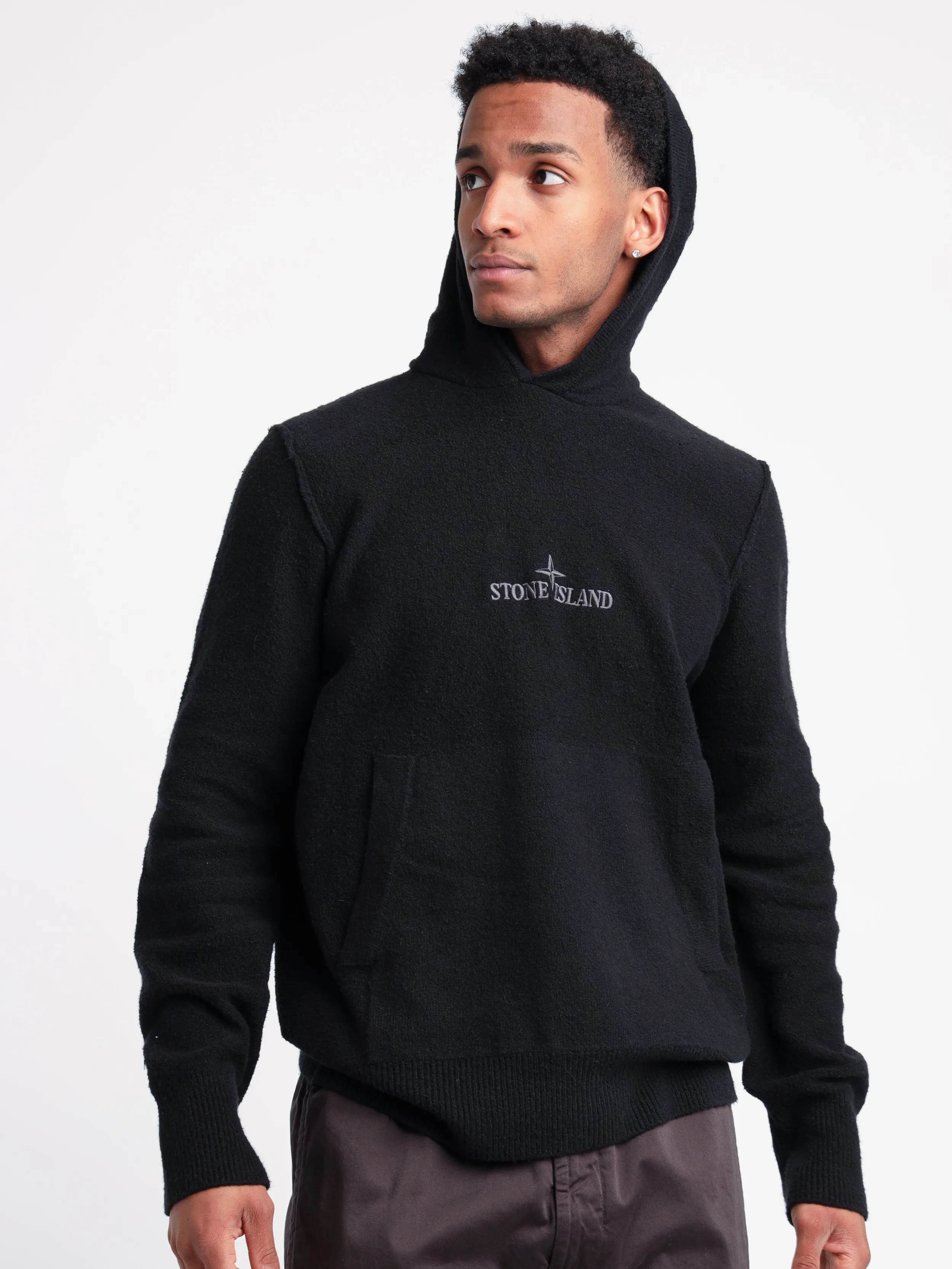 Black Hooded Knit