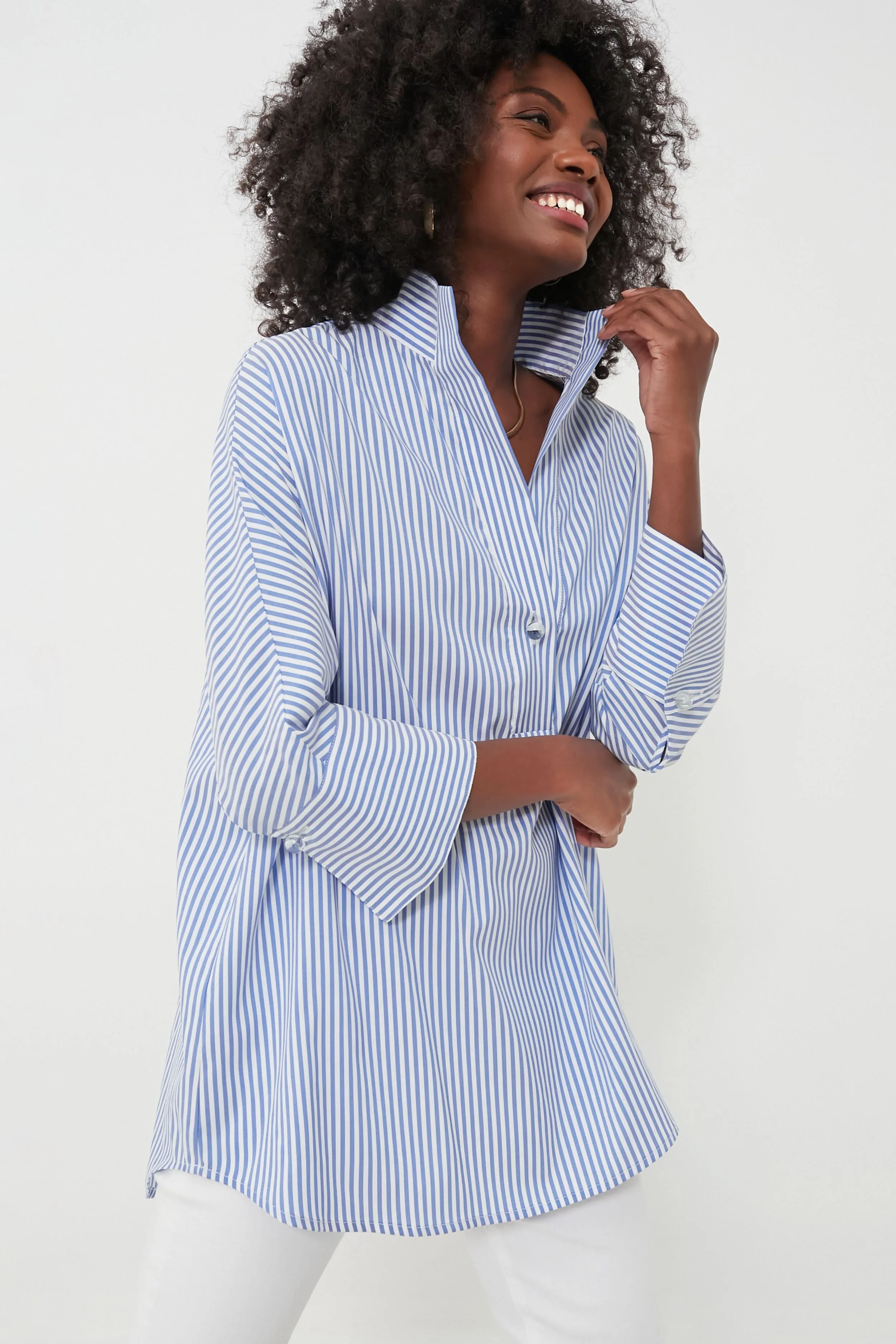 Blue Stripe Willow Blouse