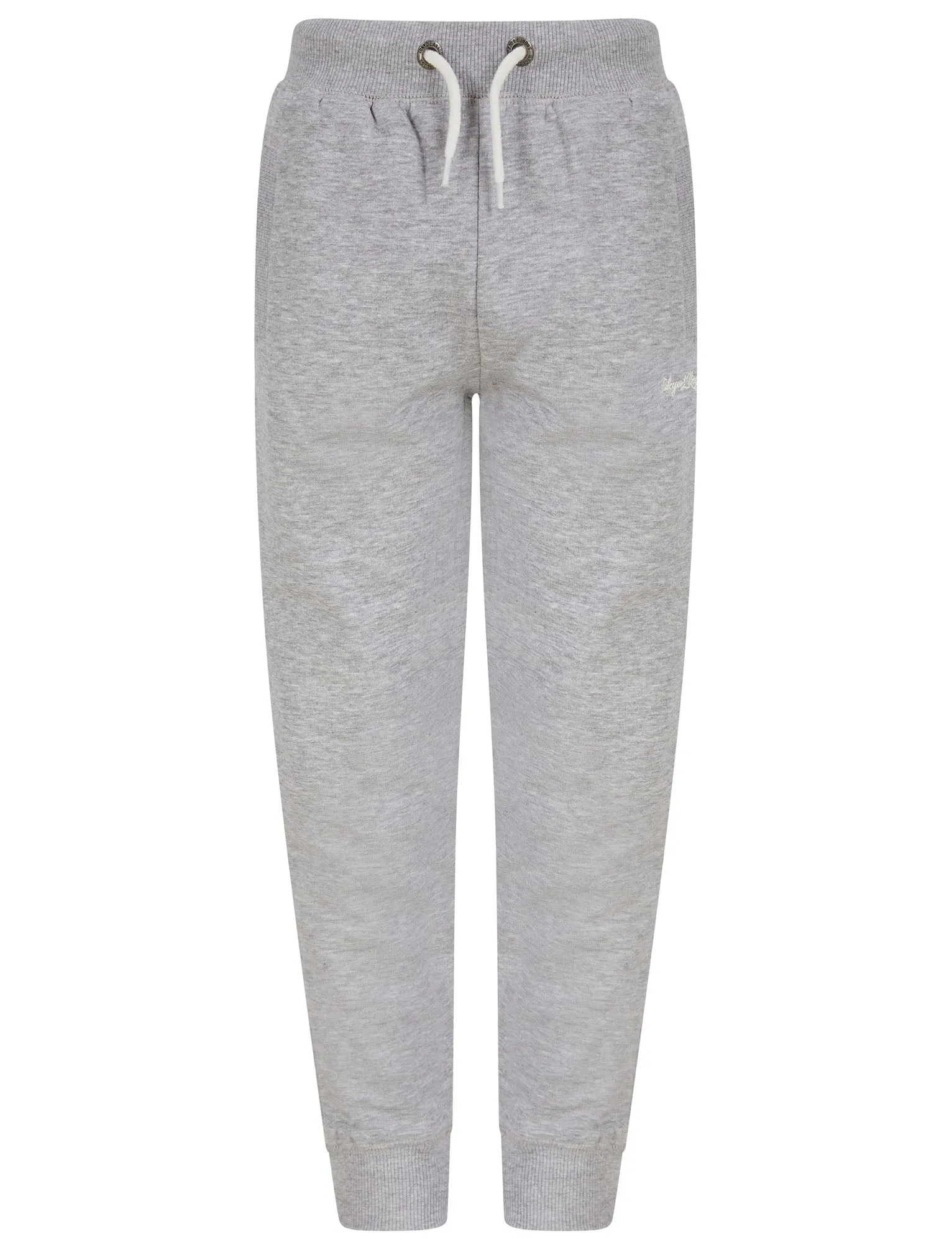 Boys Peckham Brushback Fleece Cuffed Joggers in Light Grey Marl - Tokyo Laundry Kids