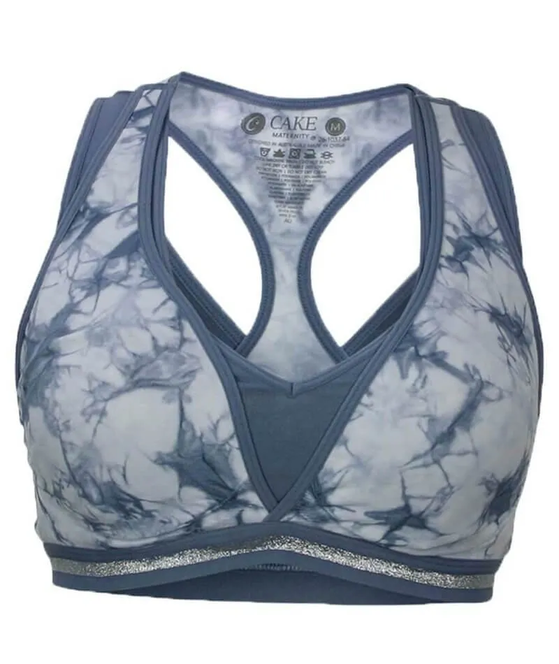 Cake Maternity Lotus Yoga & Hands Free Pumping B-Dd Cup Wire-Free Bra - Tie Dye