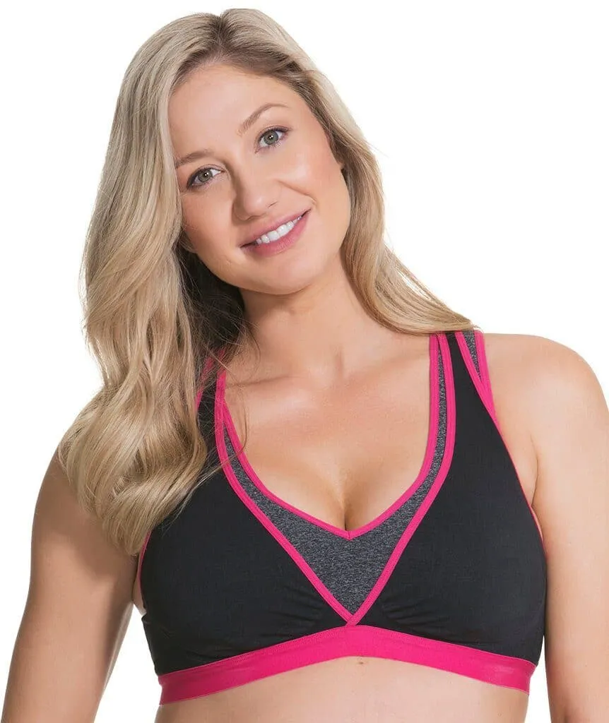 Cake Maternity Lotus Yoga & Hands Free Pumping B-F Cup Wire-Free Bra - Fuchsia