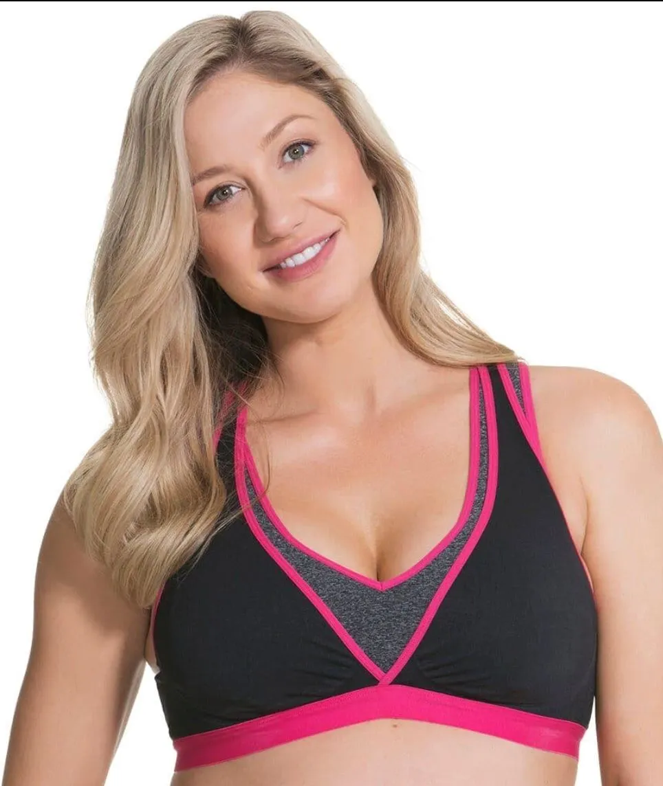 Cake Maternity Lotus Yoga & Hands Free Pumping B-F Cup Wire-Free Bra - Fuchsia