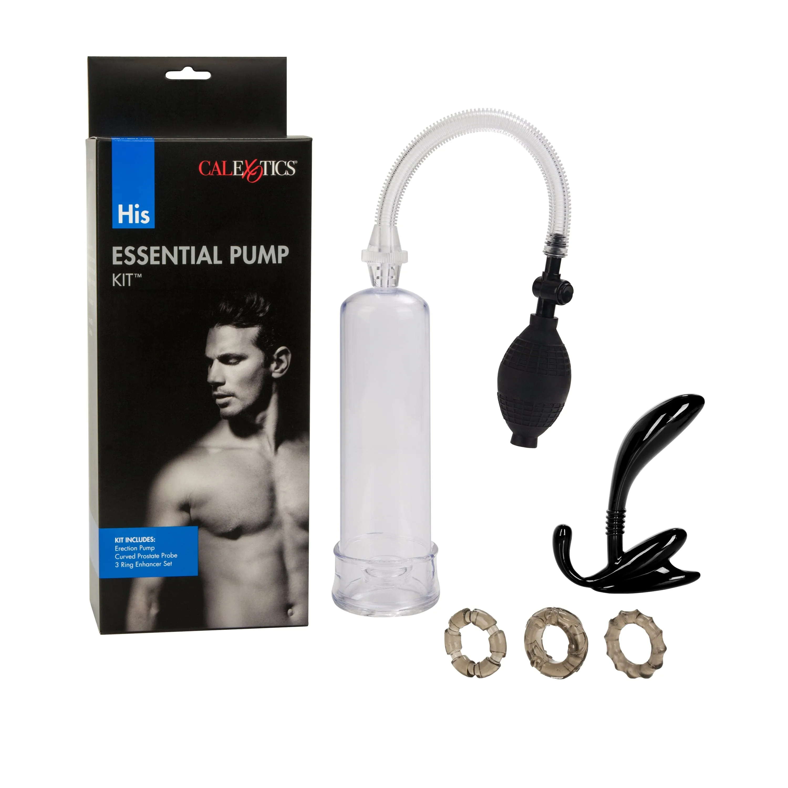 California Exotics - His Essential Penis Pump Kit (Black)