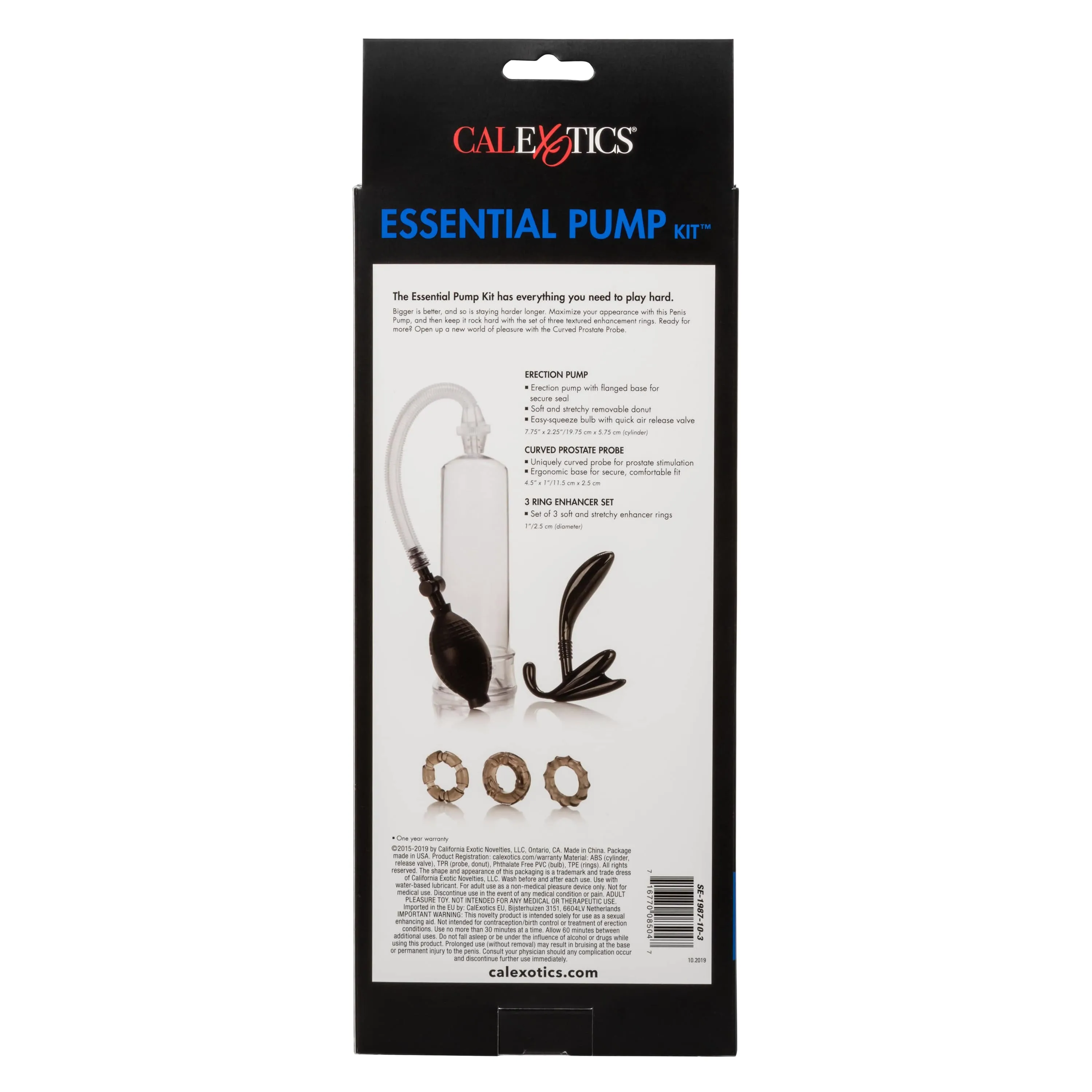 California Exotics - His Essential Penis Pump Kit (Black)