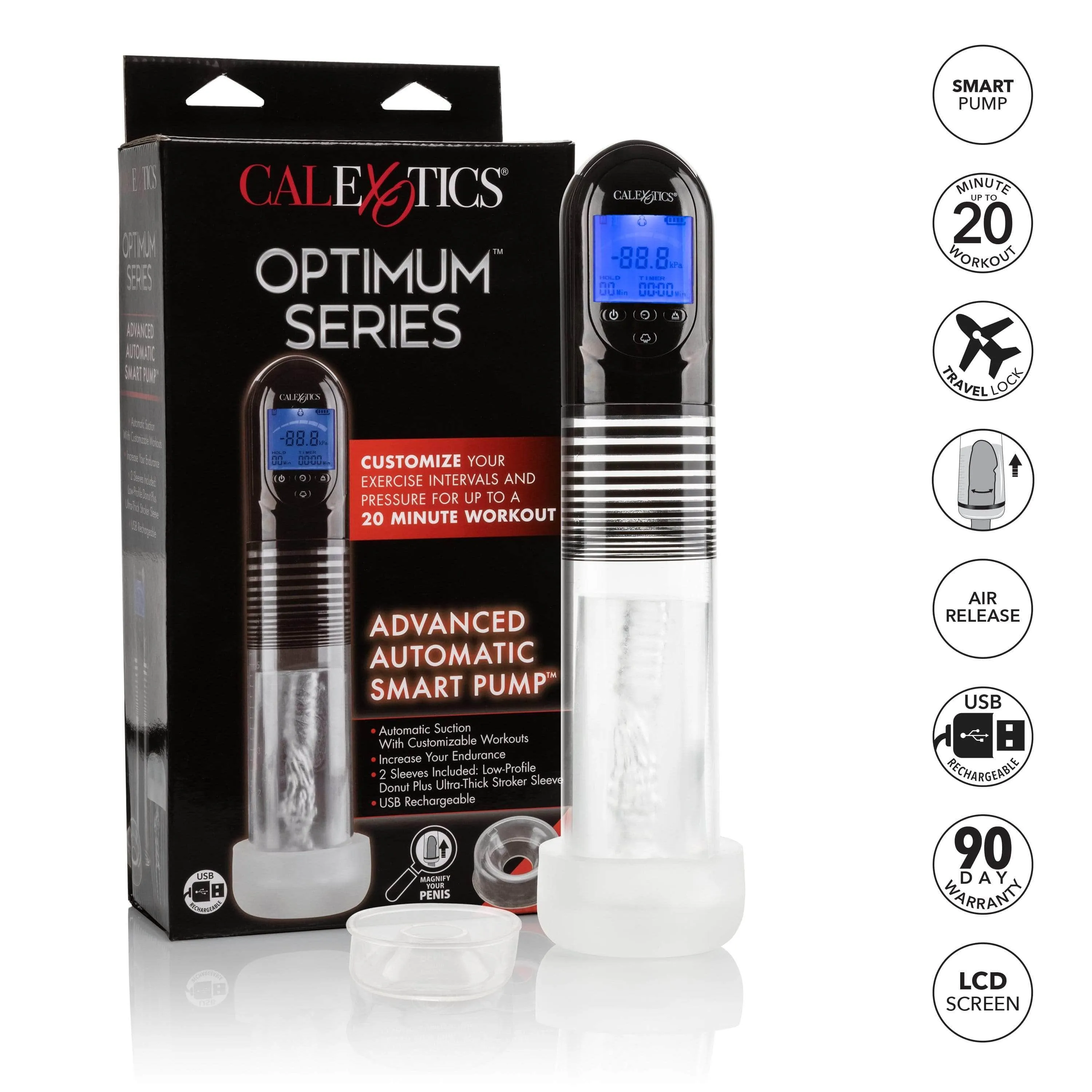 California Exotics - Optimum Series Advanced Automatic Smart Penis Pump (Clear)