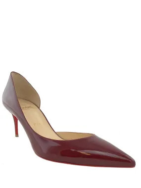 Christian Louboutin Iriza Patent Leather Half D'Orsay Pumps Size 7.5