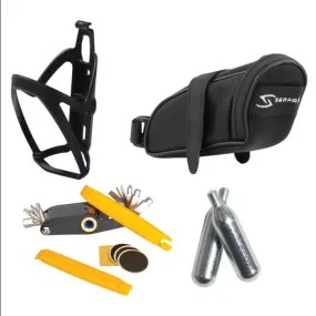 CK-5 Pro Start Combo Kit Flat Tire Repair Ready Kit - Co2 Multi tool Bag Bottle cage- Live4Bikes