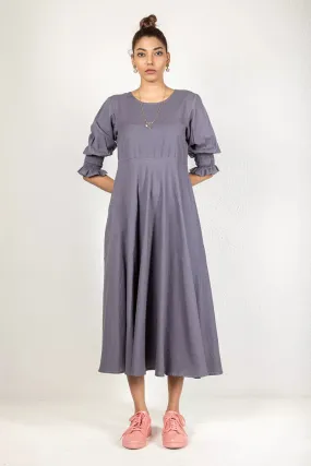 Cotton Flax Grey Dress