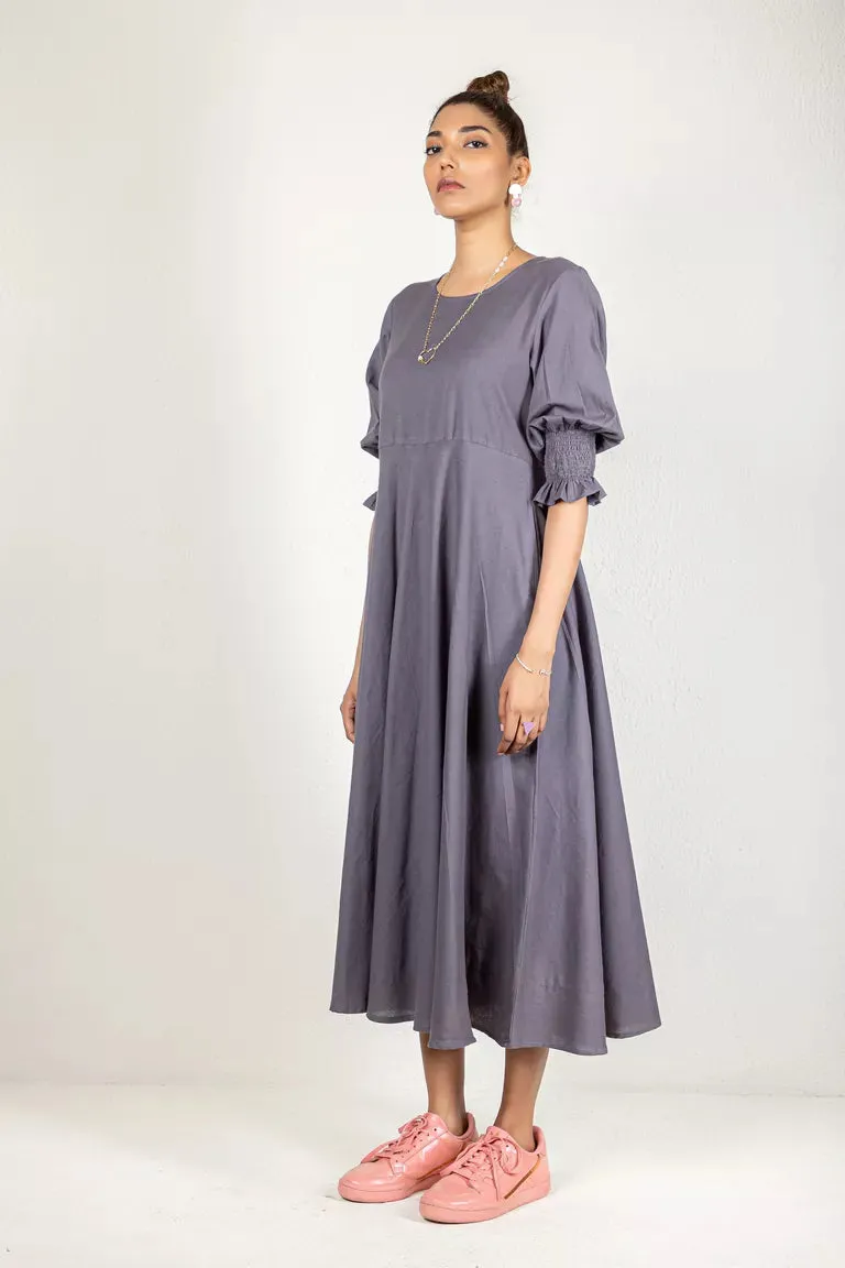 Cotton Flax Grey Dress