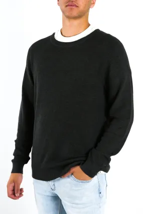 Cradle Lightweight Crew Knit Washed Black