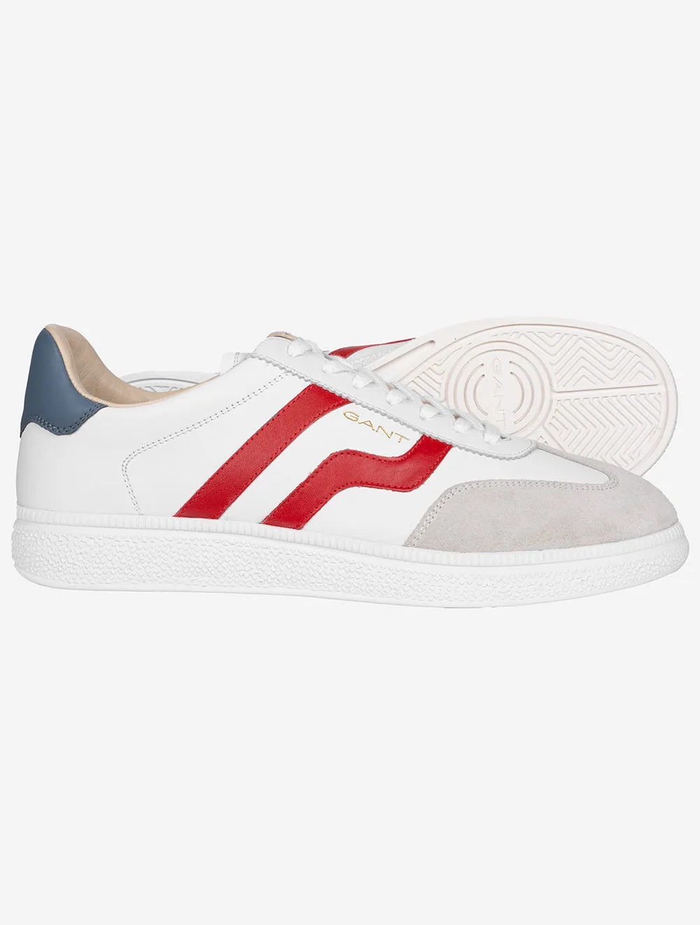 Cuzmo Leather Suede Sneaker White Red