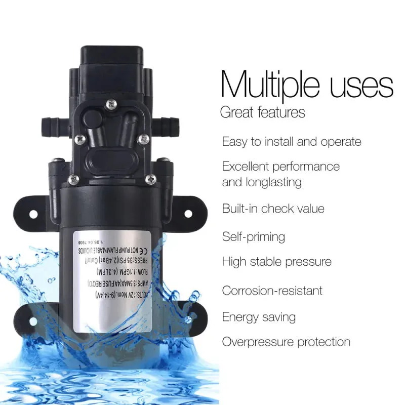 Devanti 12V Water Pump with Auto Pressure Switch