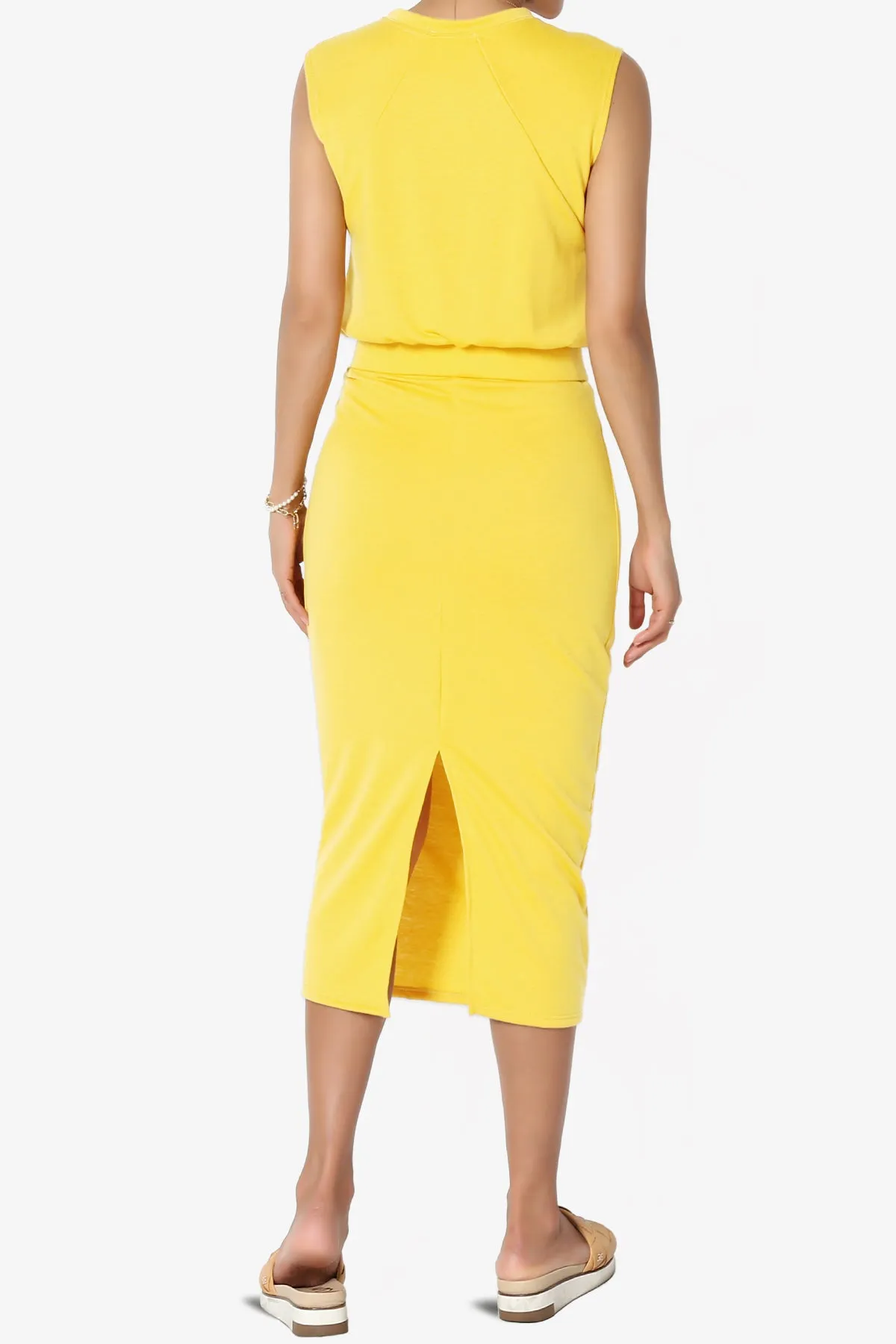 Discreet Crop Tank Top & Midi Skirt SET