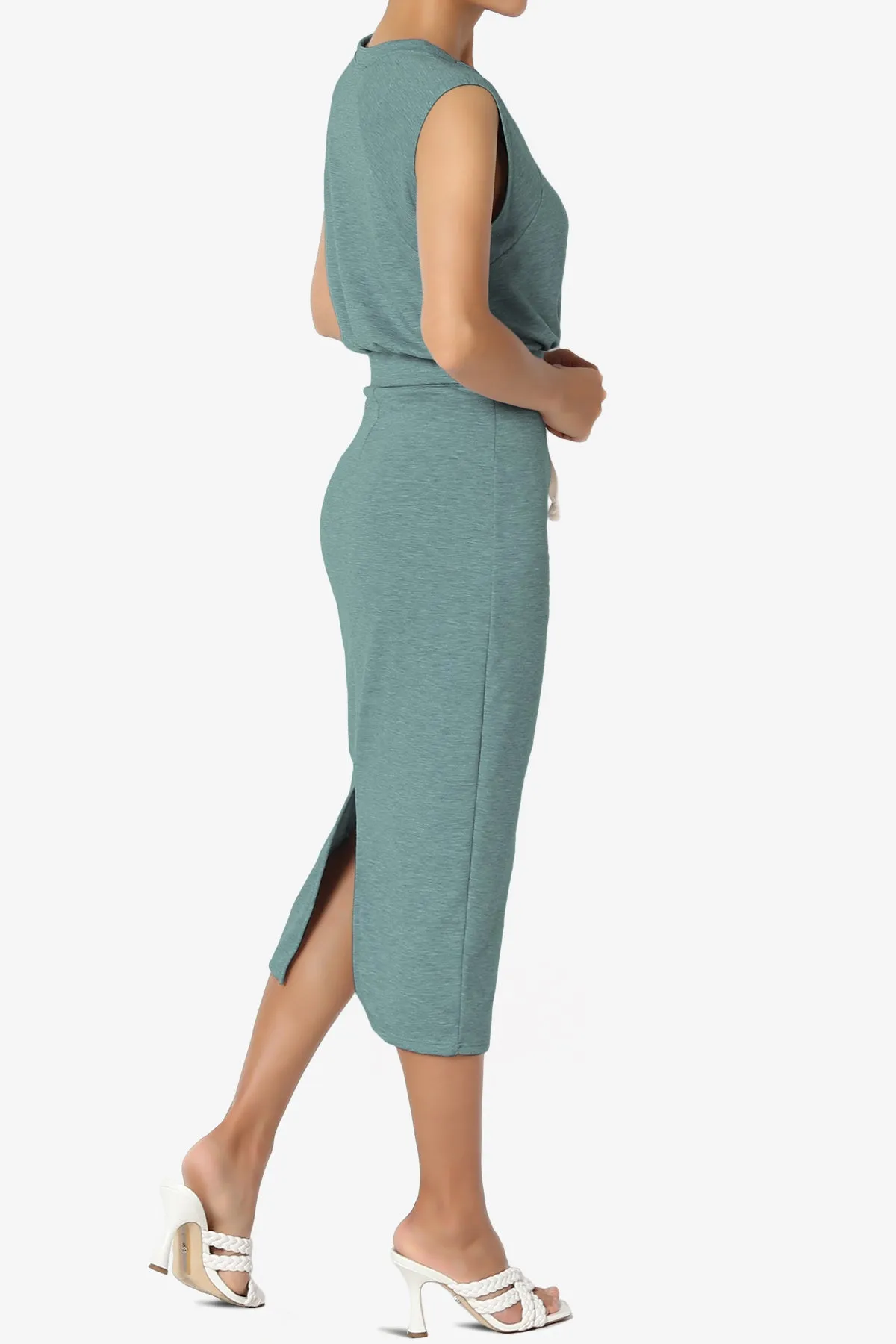 Discreet Crop Tank Top & Midi Skirt SET