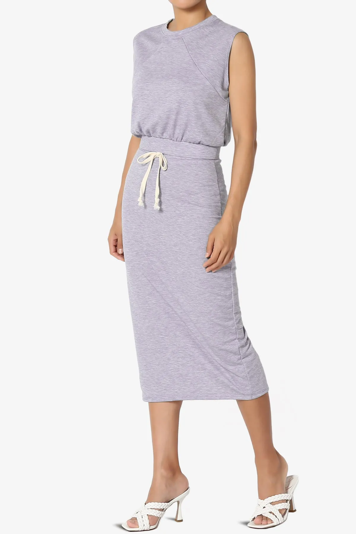 Discreet Crop Tank Top & Midi Skirt SET