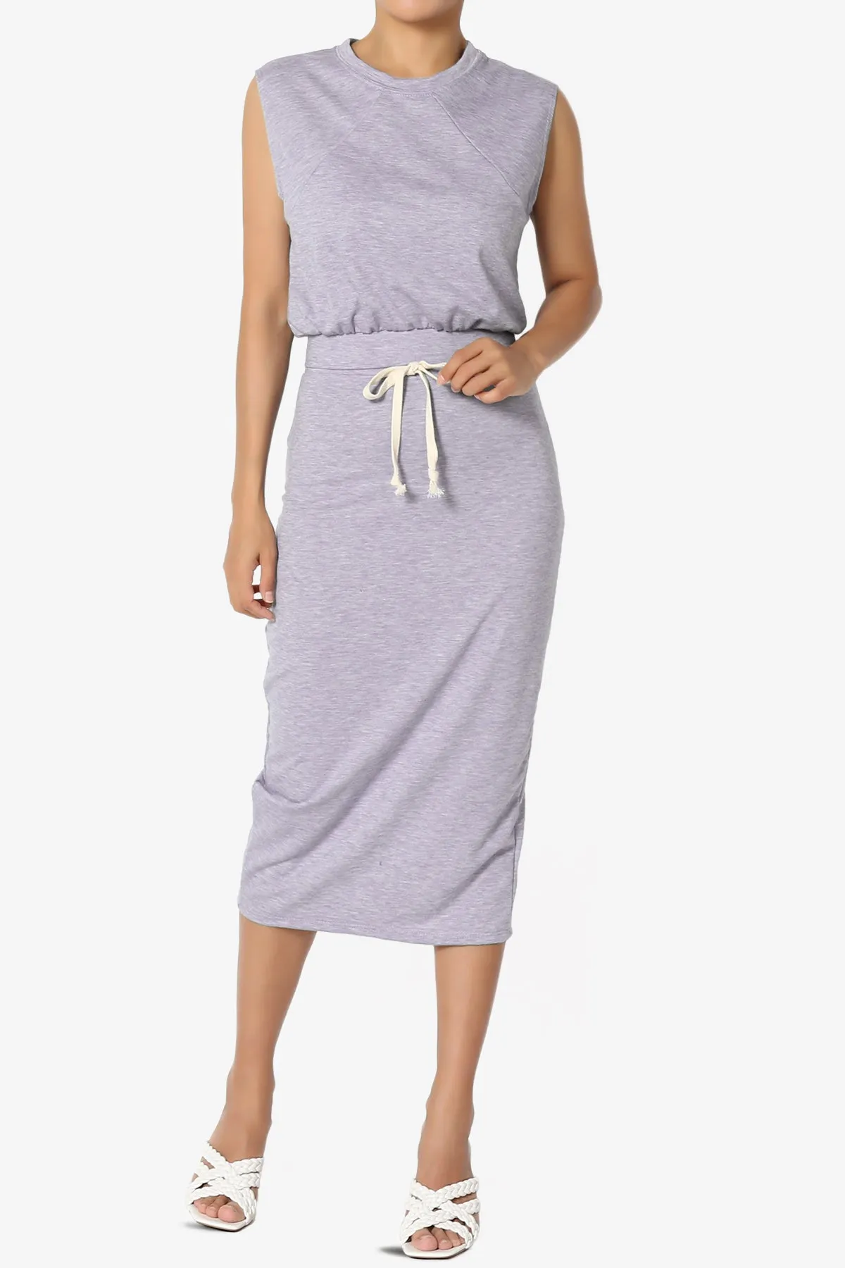 Discreet Crop Tank Top & Midi Skirt SET