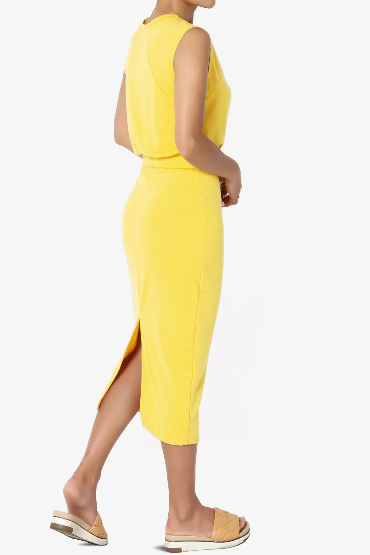 Discreet Crop Tank Top & Midi Skirt SET