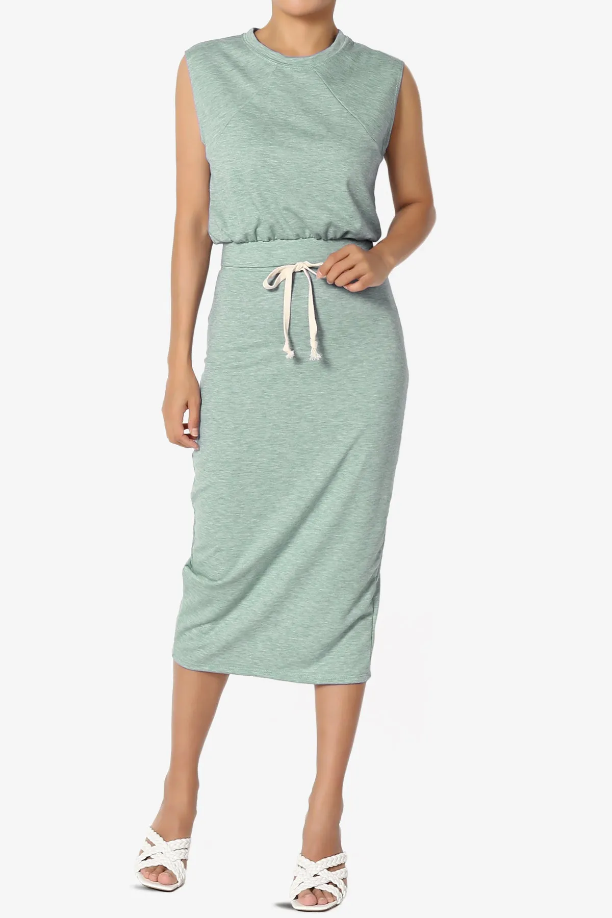 Discreet Crop Tank Top & Midi Skirt SET