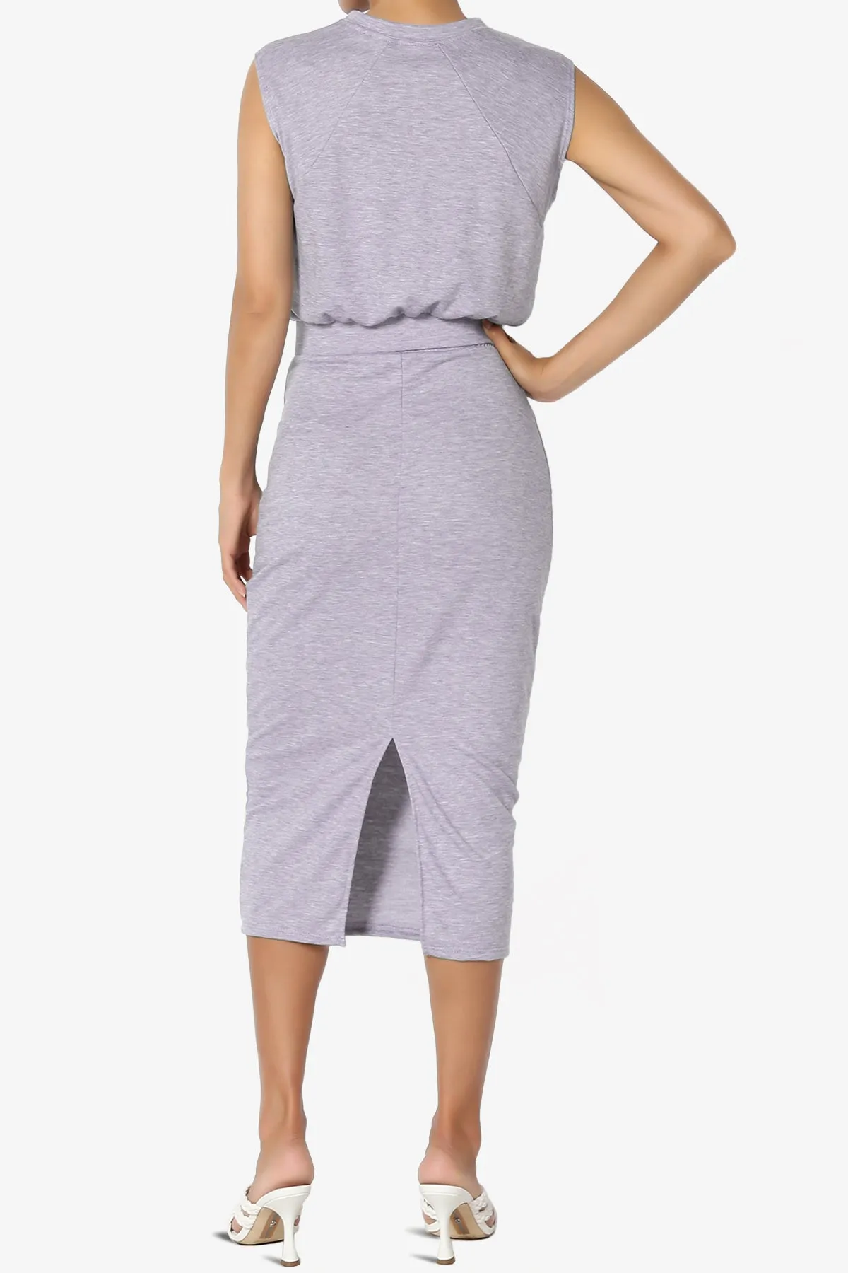 Discreet Crop Tank Top & Midi Skirt SET