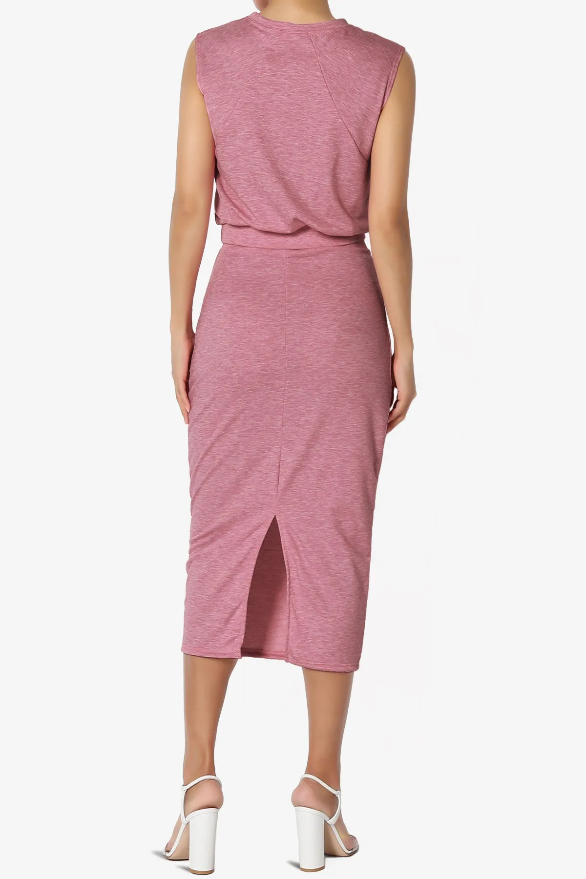 Discreet Crop Tank Top & Midi Skirt SET