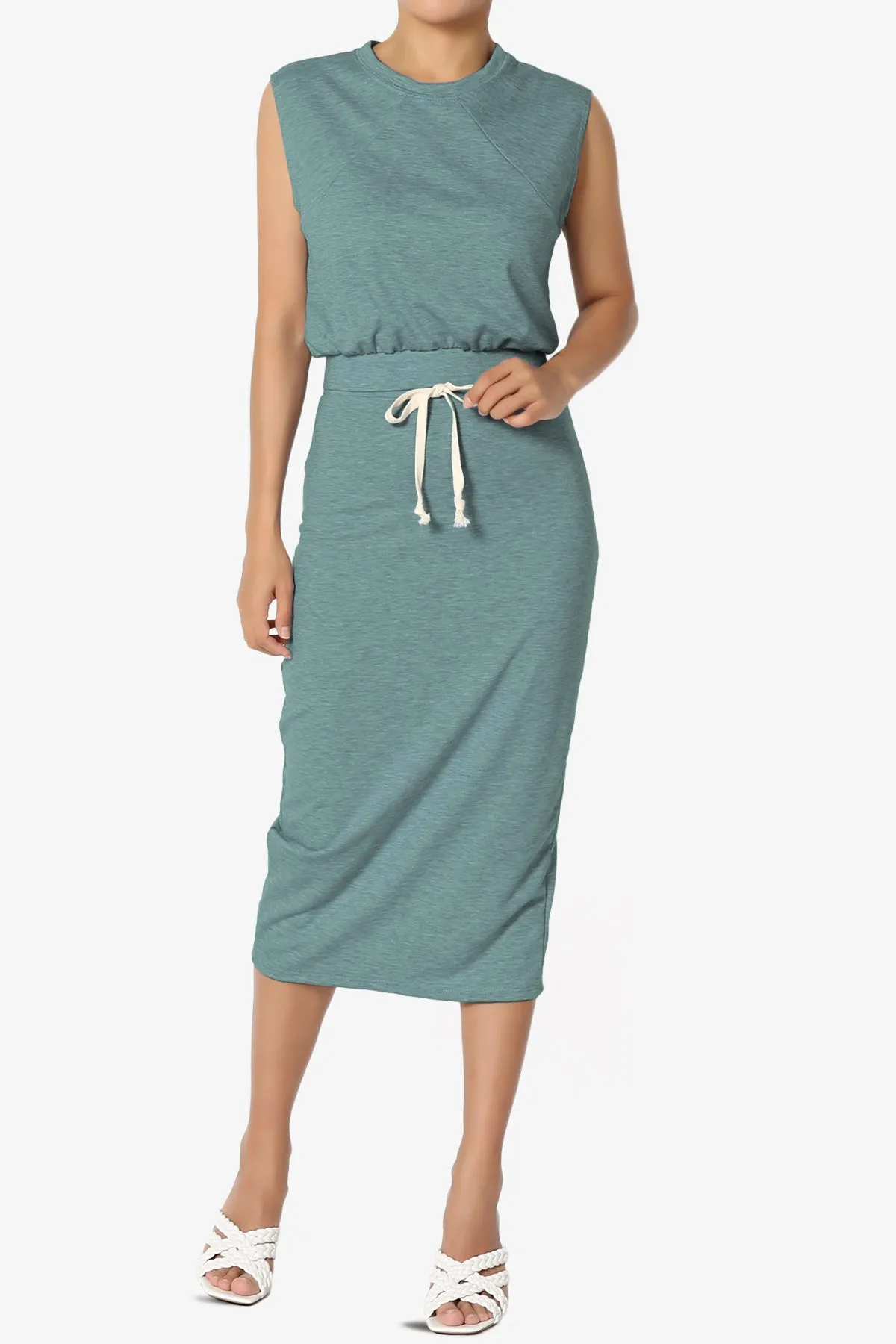 Discreet Crop Tank Top & Midi Skirt SET