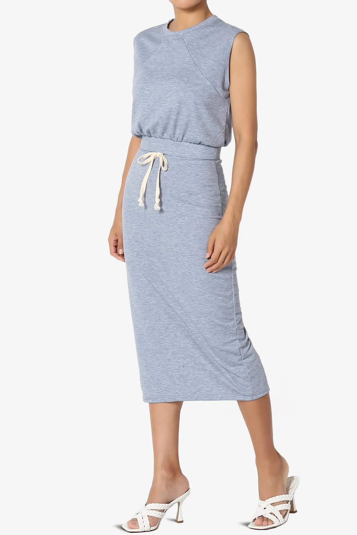 Discreet Crop Tank Top & Midi Skirt SET