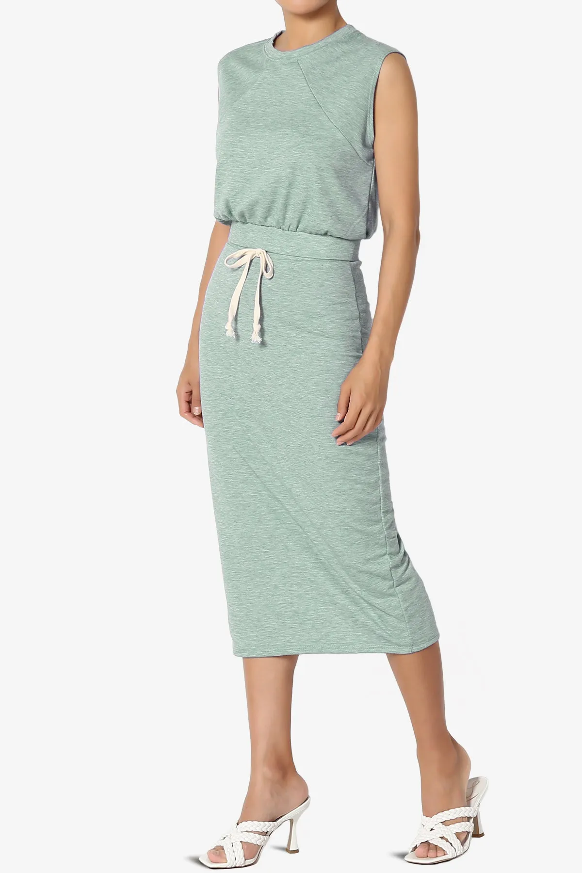 Discreet Crop Tank Top & Midi Skirt SET