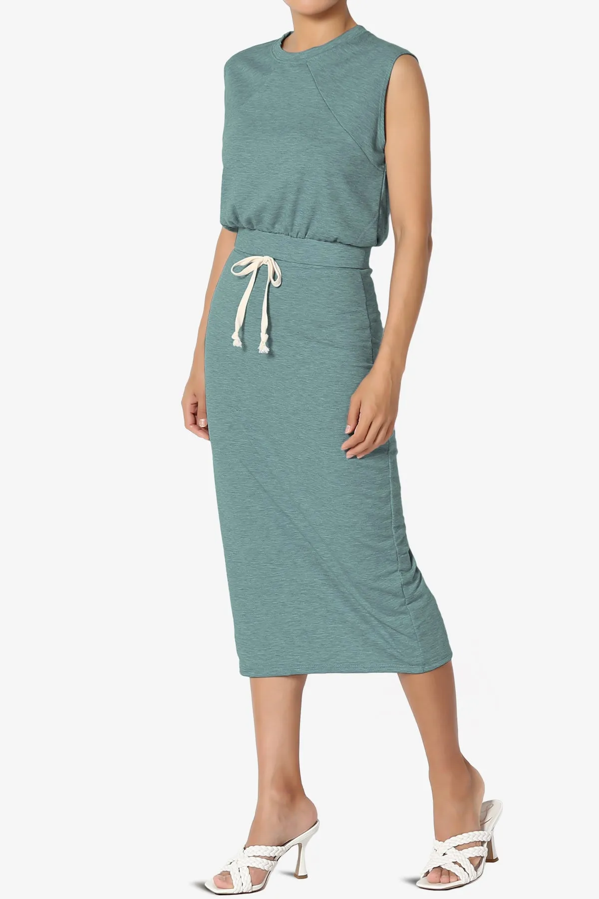 Discreet Crop Tank Top & Midi Skirt SET