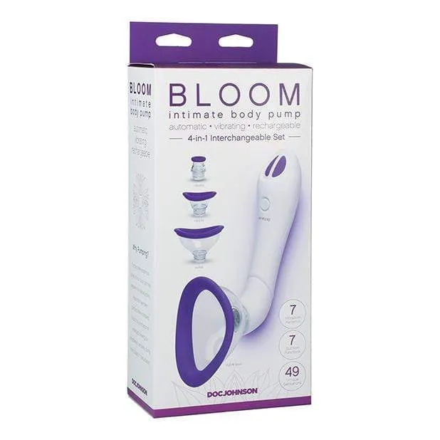 Doc Johnson - Bloom Intimate Body Automatic Vibrating Rechargeable Body Pump (White)